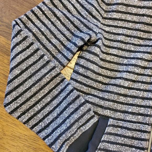 Express Black/Grey Stripped Jacket | sz XS - Picture 5 of 7